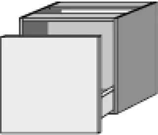 SA Anbau-/Solitärschrank mit Auszug 2morrow (P2230) 340x350x520 Eiche-Kansas