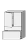 SA Mittelschrank 2morrow (P2276) 1105x700x350 Sandgrau-Matt