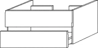 SA Waschtischunterbau mit Auszügen 2morrow (P2301) 340x700x520 Weiß-Glanz – Bild 2
