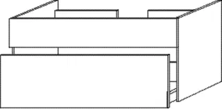 SA Waschtischunterbau mit Auszügen 2morrow (P2313) 510x1000x520 Weiß-Glanz – Bild 2