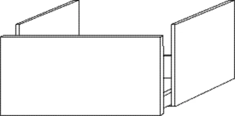 SA Waschtischunterbau mit Auszug 2morrow (P2322) 340x700x520 Schwarz-Matt