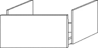 SA Waschtischunterbau mit Auszug 2morrow (P2322) 340x700x520 Schwarz-Matt