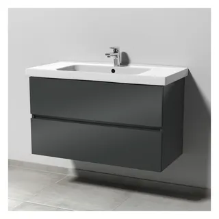 SA Waschtischunterbau mit Auszügen Solo One (PS032) 551x950x450 Anthrazit-Glanz