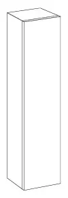 SA Hochschrank rechts Solo One (PS101) 1700x400x338 Weiß-Glanz – Bild 2