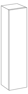 SA Hochschrank rechts Solo One (PS101) 1700x400x338 Weiß-Glanz – Bild 3