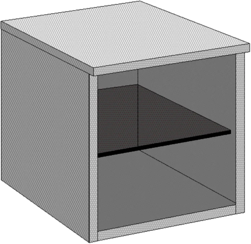 SA Anbauregal Solo One (PS104) 520x400x432 Eiche-Kansas