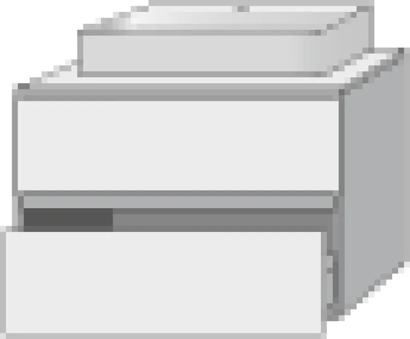 SA Waschtischunterbau mit Auszügen Solo One (PS212) 561x800x520 Eiche-Nebraska