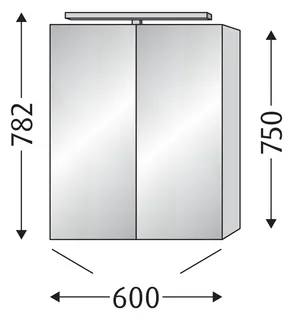 SA Melamin-SPS MILLA Reflection (SD140) 750x600x149 Sandgrau-Matt – Bild 2