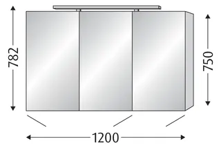 SA Melamin-SPS MILLA Reflection (SD145) 750x1200x149 Eiche-Natural-Touch – Bild 2