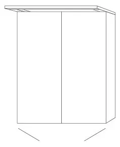 SA Melamin-SPS MALTE Reflection (SD150) 750x600x149 Vulkan-Matt – Bild 2
