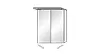 SA Melamin-Spiegelschrank MALTE Reflection (SD150) 750x600x149 Weiß-Soft