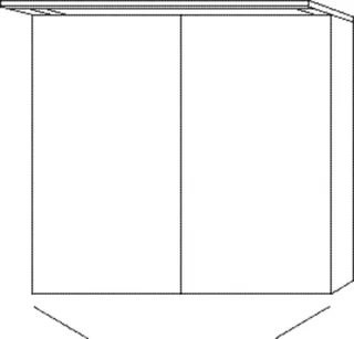 SA Melamin-SPS MALTE Reflection (SD152) 750x800x149 Weiß-Glanz – Bild 2