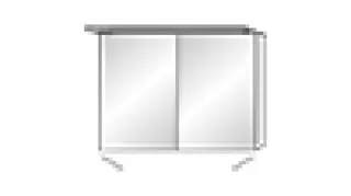SA Melamin-SPS MALTE Reflection (SD154) 750x1000x149 Weiß-Glanz – Bild 2