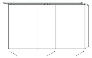 SA Melamin-SPS MALTE Reflection (SD157) 750x1300x149 Eiche-Kansas – Bild 3