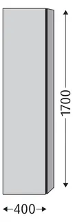 SA Hochschrank rechts 3way (SF111) 1700x400x345 Weiß-Glanz – Bild 2