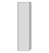 SA Hochschrank rechts 3way (SF111) 1700x400x345 Weiß-Glanz – Bild 5