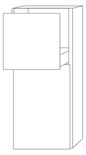 SA Mittelschrank links 3way (SF126) 850x350x345 Sandgrau-Matt – Bild 4