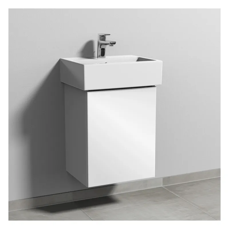 SA Waschtischunterbau rechts 3way (SF430) 520x400x332 Weiß-Glanz