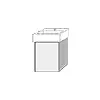 SA Waschtischunterbau rechts 3way (SF430) 520x400x332 Weiß-Glanz – Bild 3