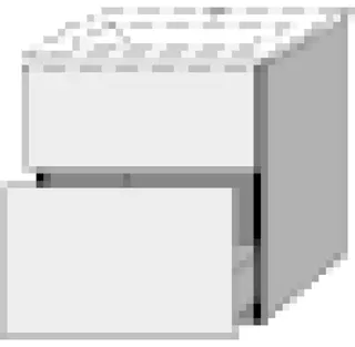 SA Waschtischunterbau mit Auszügen 3way (SF640) 585x490x357 Sandgrau-Matt