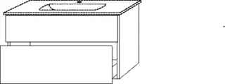 SA Waschtischunterbau mit Auszügen 3way (SF726) 613x1000x467 Sandgrau-Matt – Bild 2