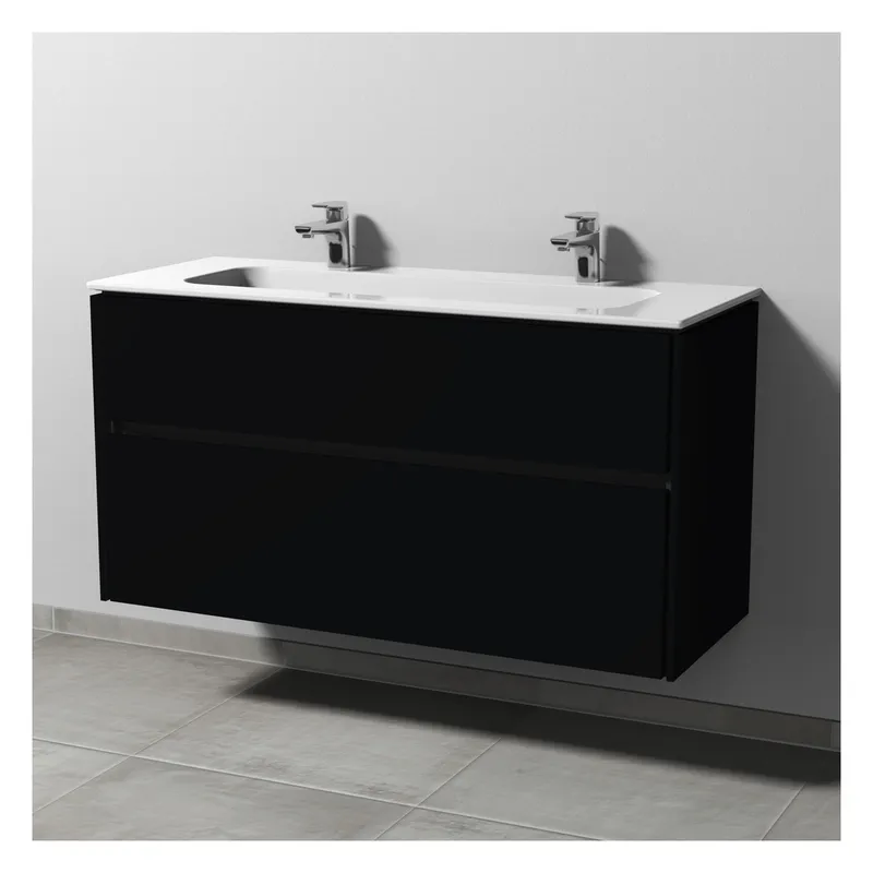 SA WTU mit Auszügen Twiga (SL243) 610x1190x460 Schwarz-Matt