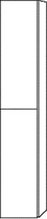 SA Hochschrank rechts 3way (SM091) 1700x300x345 Weiß-Soft – Bild 2