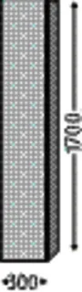 SA Hochschrank rechts 3way (SM107) 1700x300x345 Weiß-Soft – Bild 3