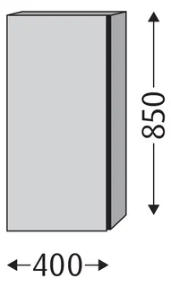 SA Mittelschrank rechts 3way (SM123) 850x400x345 Linde-Hell – Bild 2