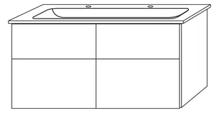 SA Set Keramik-Waschtisch 3way (SM329) 591x1155x477 Linde-Hell – Bild 2