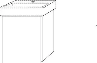 SA Waschtischunterbau links 3way (SM424) 517x400x337 Weiß-Soft – Bild 2