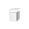 SA Waschtischunterbau links 3way (SM429) 520x400x332 Weiß-Soft – Bild 3