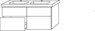 SA Waschtischunterbau mit Auszügen 3way (UM617) 593x1250x447 Eiche-Tabak