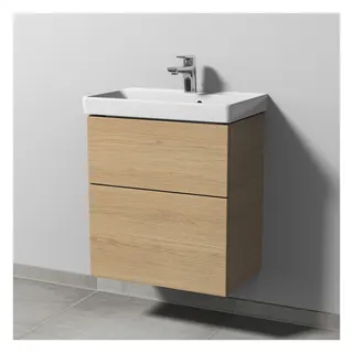 SA Waschtischunterbau mit Auszügen 3way (SM620) 580x525x352 Eiche-Nordic