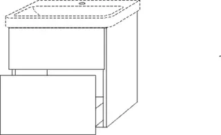 SA Waschtischunterbau mit Auszügen 3way (SM621) 580x580x452 Weiß-Soft – Bild 2