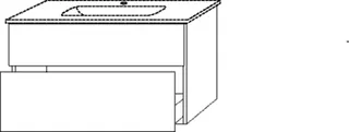 SA Waschtischunterbau mit Auszügen 3way (SM724) 613x600x467 Eiche-Kansas – Bild 3