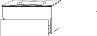 SA Waschtischunterbau mit Auszügen 3way (SM726) 613x1000x467 Weiß-Soft – Bild 3