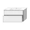 SA Waschtischunterbau mit Auszügen 3way (SM726) 613x1000x467 Eiche-Nordic – Bild 3