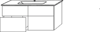 SA Waschtischunterbau mit Auszügen 3way (SM727) 613x1200x467 Eiche-Natural-Touch – Bild 2