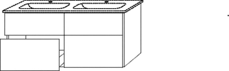 SA Waschtischunterbau mit Auszügen 3way (SM728) 613x1270x467 Eiche-Natural-Touch