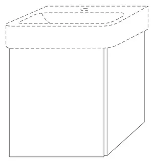 SA Waschtischunterbau rechts 3way (SM784) 520x410x317 Anthrazit-Matt – Bild 2