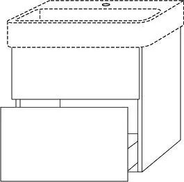 SA Waschtischunterbau mit Auszügen 3way (SM821) 588x560x397 Eiche-Kansas – Bild 2
