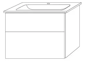 SA Set Keramik-Waschtisch 3way (SP323) 591x755x477 Kaschmir-Matt – Bild 3