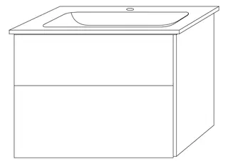 SA Set Keramik-Waschtisch 3way (SP323) 591x755x477 Kaschmir-Matt – Bild 4