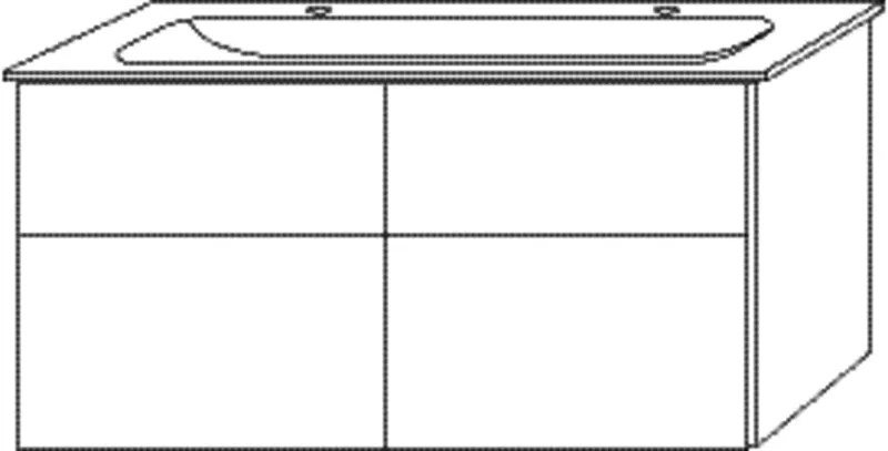 SA Set Keramik-Waschtisch 3way (SP404) 582x1190x497 Marine-Matt