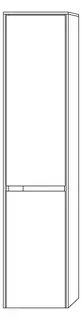 SA Hochschrank links TwigaGlas (SY100) 1713x375x350 Schwarz-Matt – Bild 3