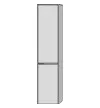 SA Hochschrank links TwigaGlas (SY100) 1713x375x350 Schwarz-Matt – Bild 4