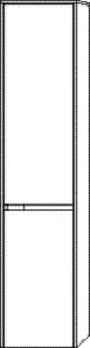 SA Hochschrank rechts TwigaGlas (SY101) 1713x375x350 Eiche-Kansas