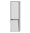 SA Hochschrank links TwigaGlas (SY102) 1713x475x350 Weiß-Glanz – Bild 4