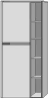 SA Stauraumschrank links TwigaGlas (SY104) 1241x525x350 Sandgrau-Matt